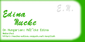 edina mucke business card